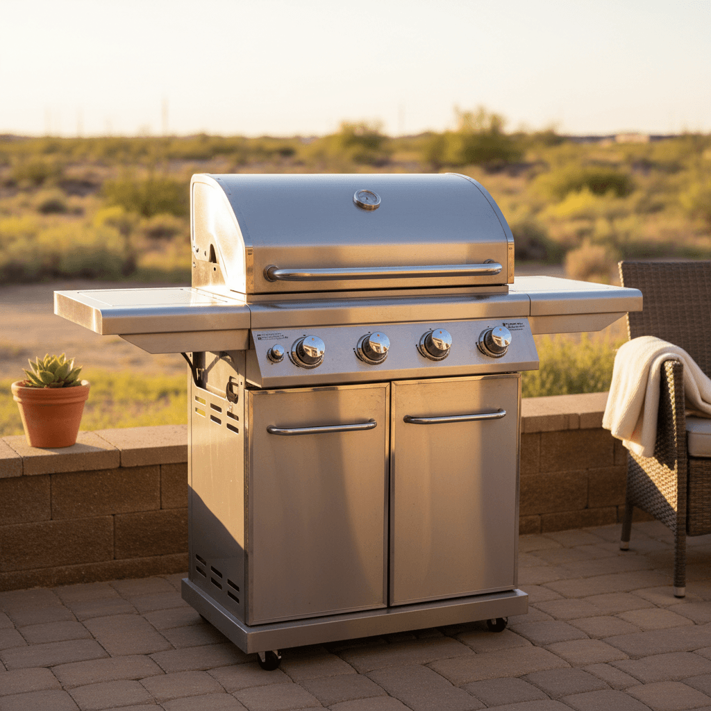 Restored grill gleaming after professional cleaning service